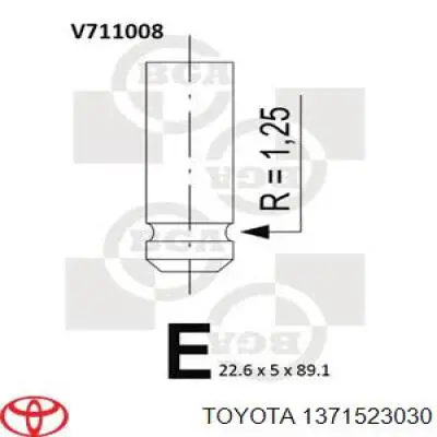 1371523030 Toyota клапан выпускной