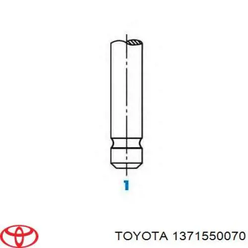 Клапан выпускной Toyota 1371550070