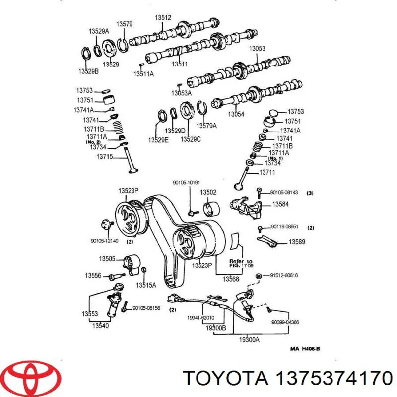 1375374170 Toyota arruela de regulação