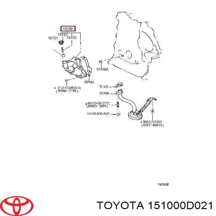Помпа масляная Toyota 151000D021 цена, от 20.27 USD