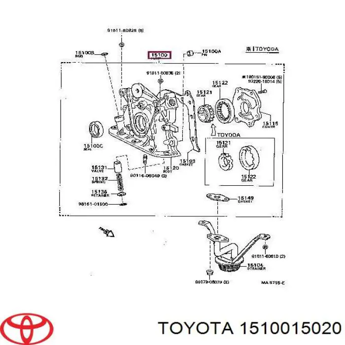 1510015020 Toyota