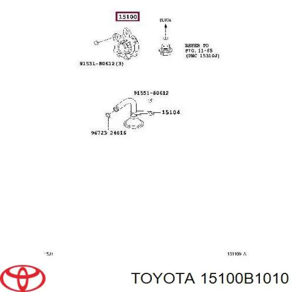 Масляный насос 15100B1010 Toyota