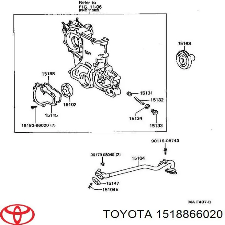 Прокладка масляного насоса на Toyota Land Cruiser 80 