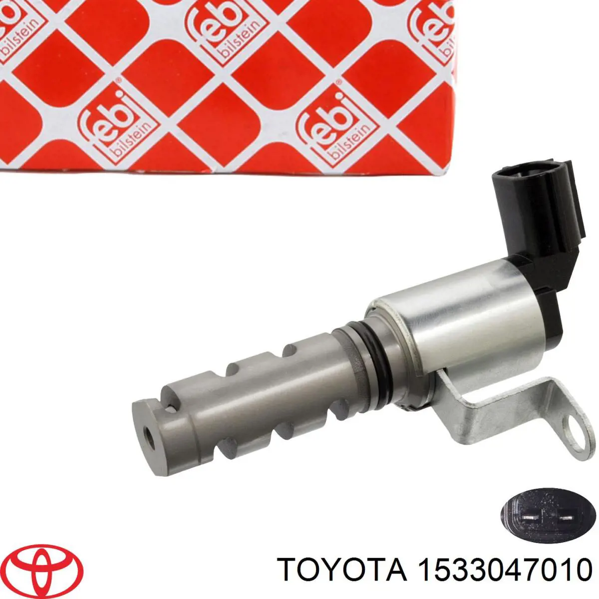 1533047010 Toyota válvula eletromagnética direita de posição (de fases da árvore distribuidora)