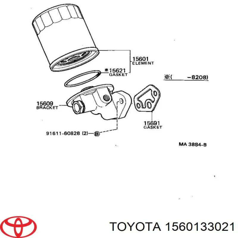 1560133021 Toyota масляный фильтр