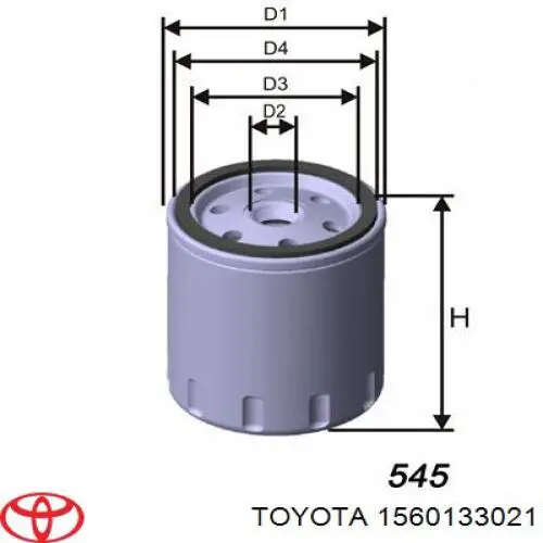 Купить 1560133021 Toyota Фильтр центробежный очистки масла