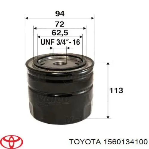 1560134100 Toyota масляный фильтр