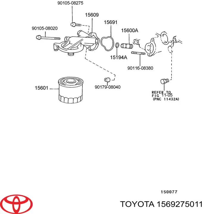 Прокладка адаптера масляного фильтра Toyota 1569275011 цена, от 2.91 USD
