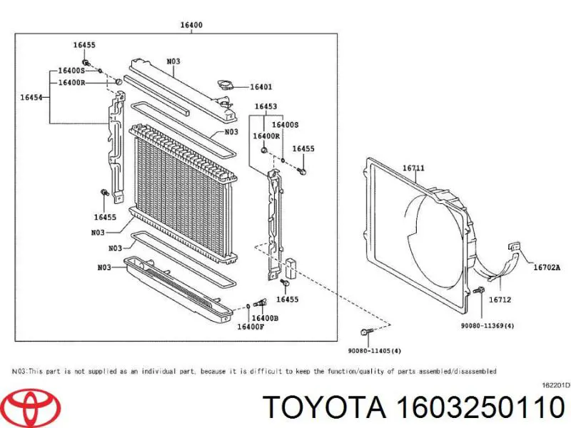 1603250110 Toyota caixa do termostato
