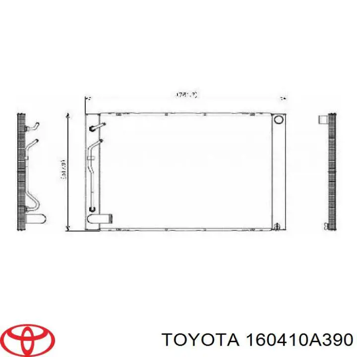 160410A390 Toyota Радиатор основной