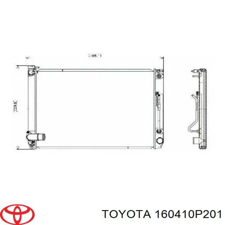Радиатор охлаждения двигателя Toyota 160410P201 цена, от 87.77 USD