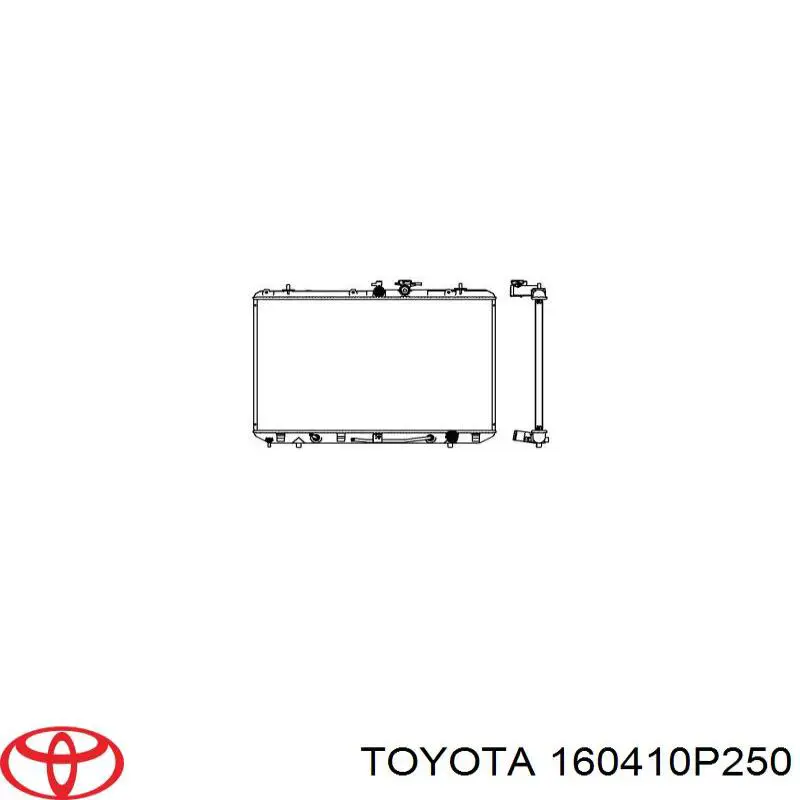 Радиатор 160410P250 Toyota