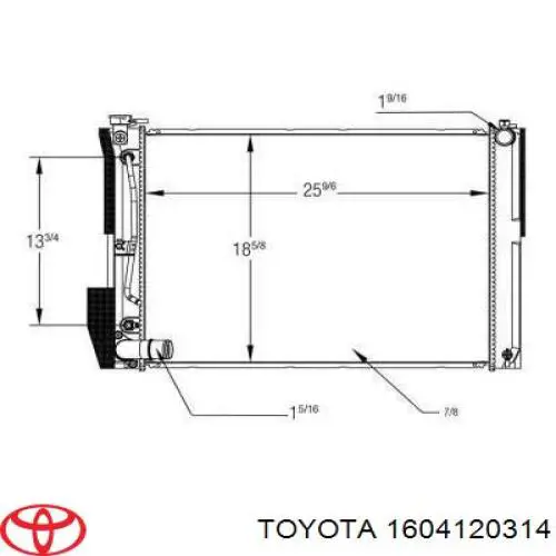 Радиатор 1604120314 Toyota