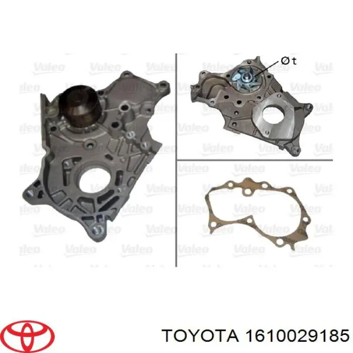 Помпа охлаждения Toyota 1610029185 цена, от 38.24 USD