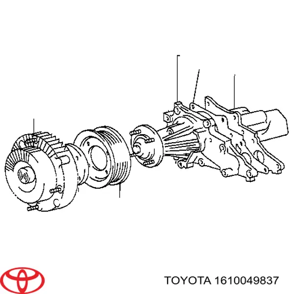 Bomba de agua 1610049837 Toyota/Lexus