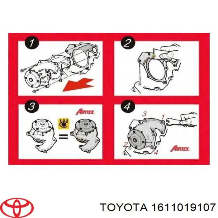 Водяной насос Toyota 1611019107
