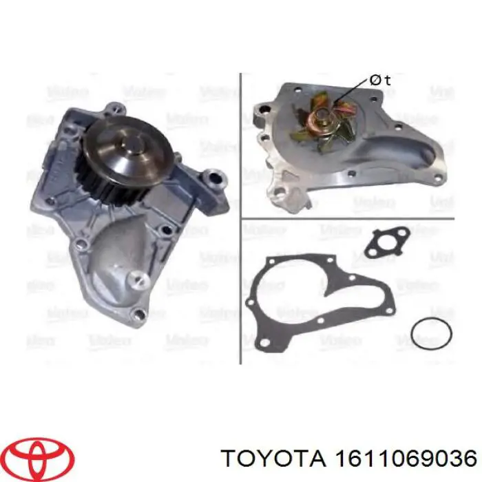Помпа охлаждения Toyota 161006907584 цена, от 25.60 USD