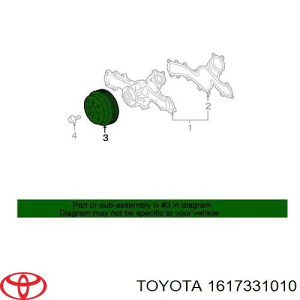 1617331010 Toyota polia da bomba de água