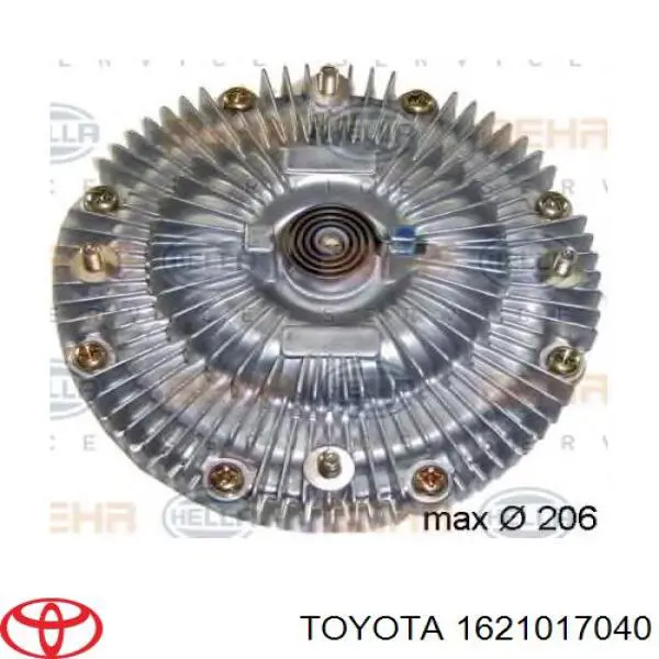 1621017040 Toyota вискомуфта (вязкостная муфта вентилятора охлаждения)