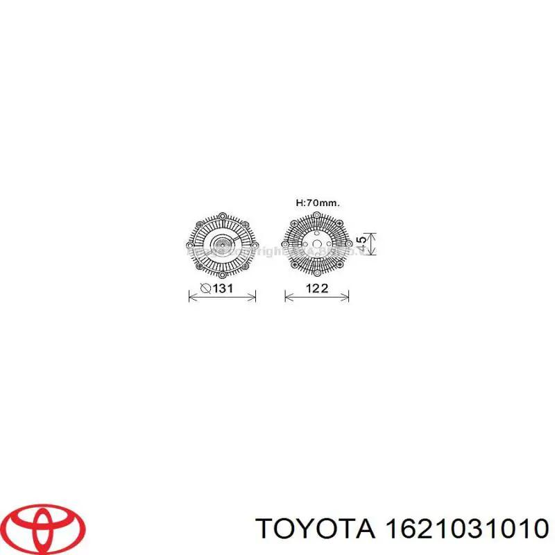 Купить 1621072010 Toyota Муфта вентилятора охлаждения