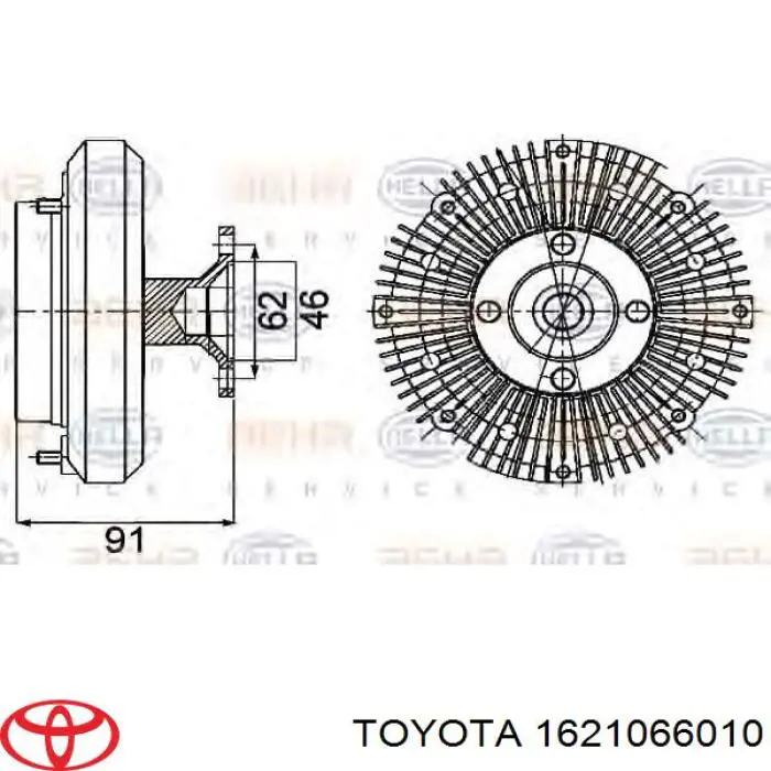 Вискозная муфта Japan Parts VC215 цена, от 59.64 USD