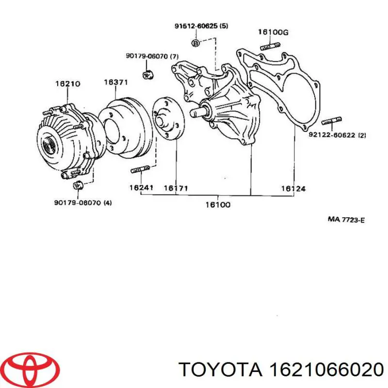 Вискомуфта вентилятора VC215 Japan Parts