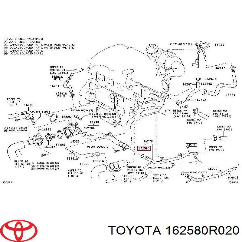 162580R020 Toyota 