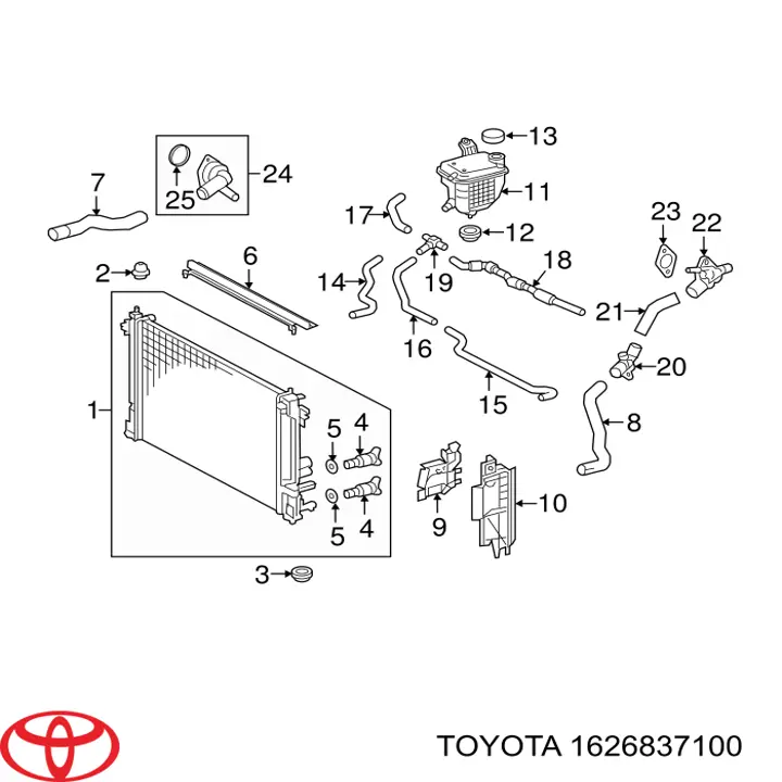  Toyota 1626837100 цена, от 8.47 USD