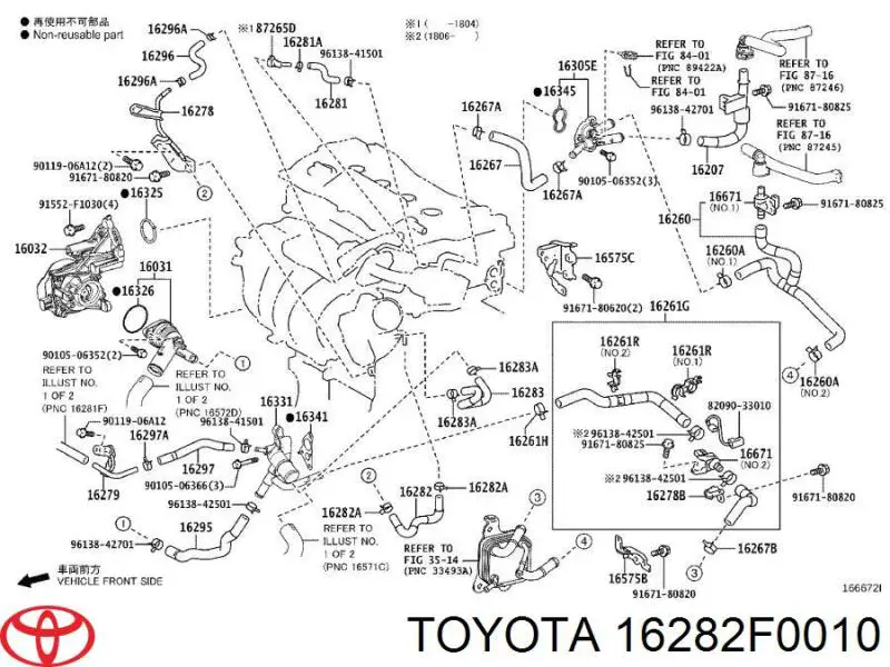 16282F0010 Toyota 