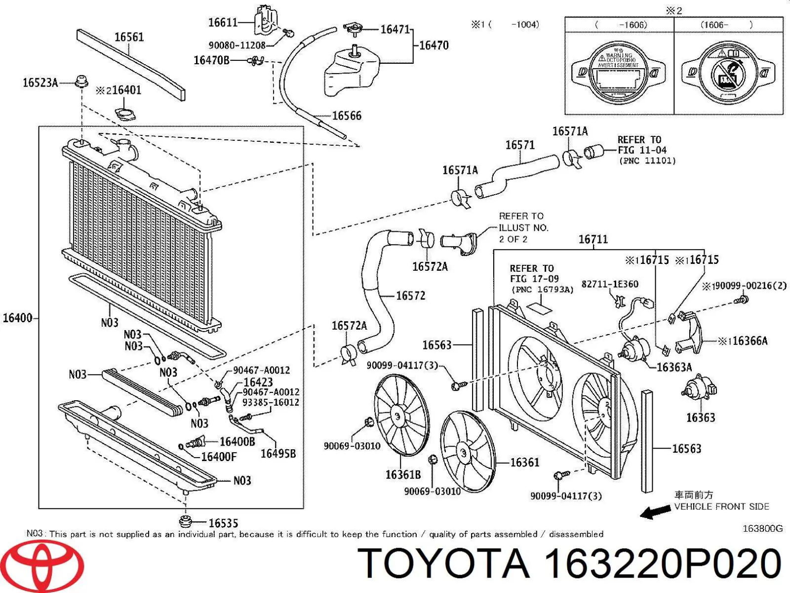  163220P020 Toyota