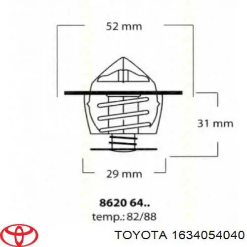 1634054040 Toyota Авто термостат