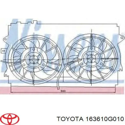 Купить 163610G010 Toyota Вентилятор (крыльчатка) радиатора охлаждения левый