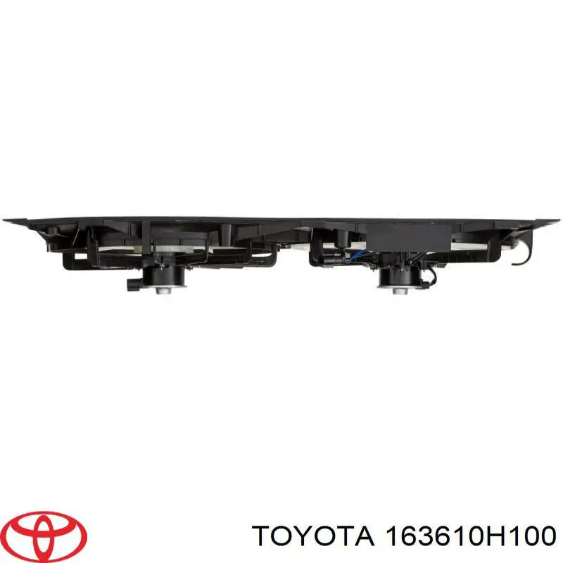 163610H100 Toyota диффузор радиатора охлаждения, в сборе с мотором и крыльчаткой