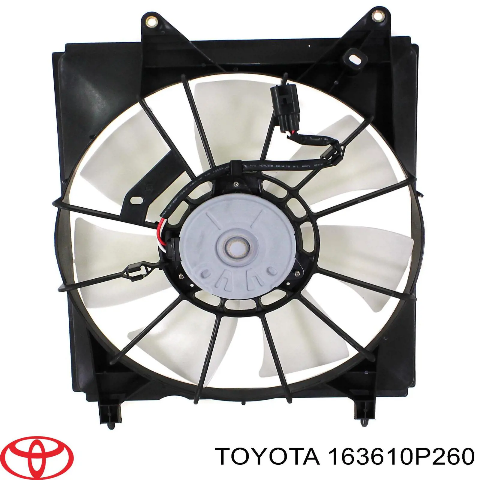 Вентилятор (крыльчатка) радиатора кондиционера правый Toyota 163610P260