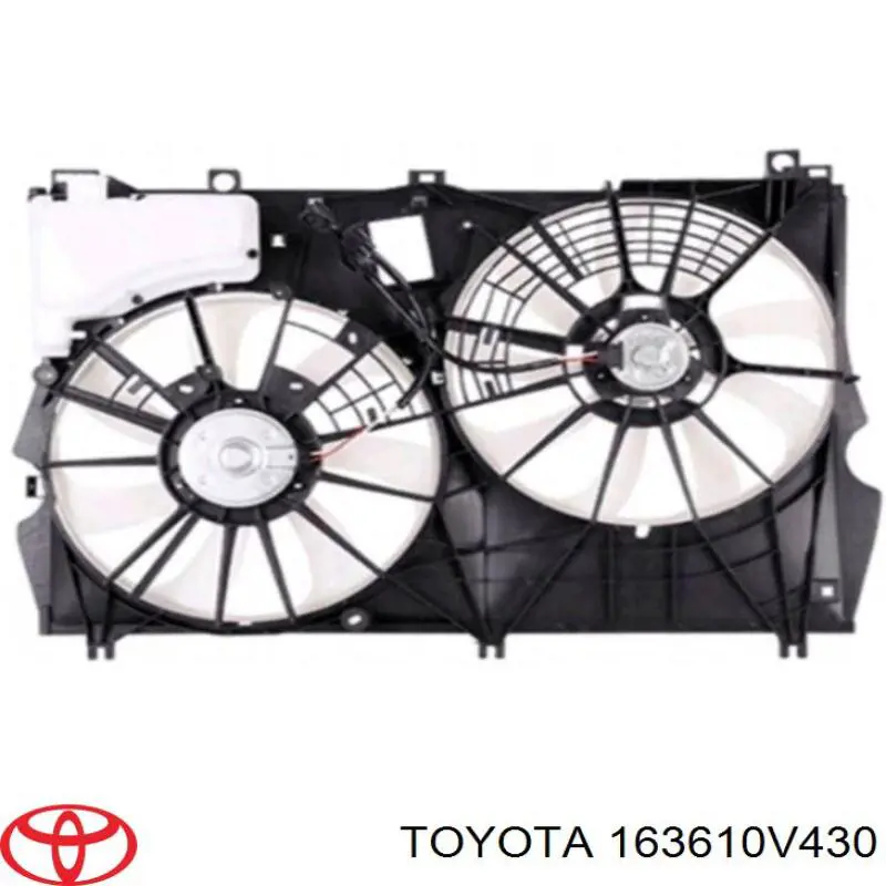 Вентилятор (крыльчатка) радиатора охлаждения правый Toyota 163610V430
