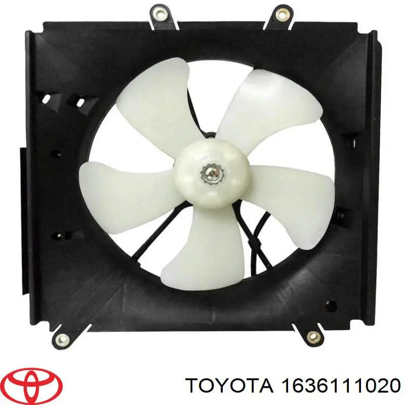 Rodete ventilador, refrigeración de motor 1636111020 Toyota