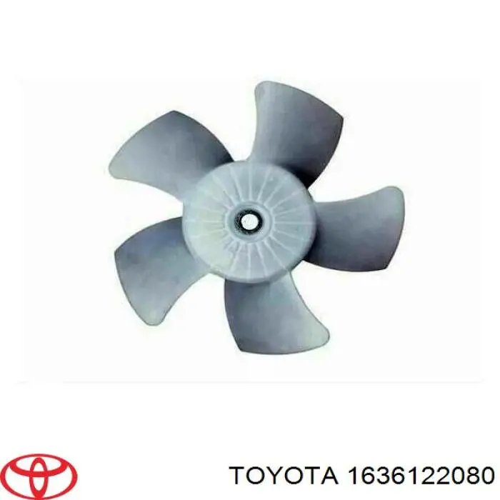 Вентилятор (крыльчатка) радиатора охлаждения правый на Toyota Corolla E11