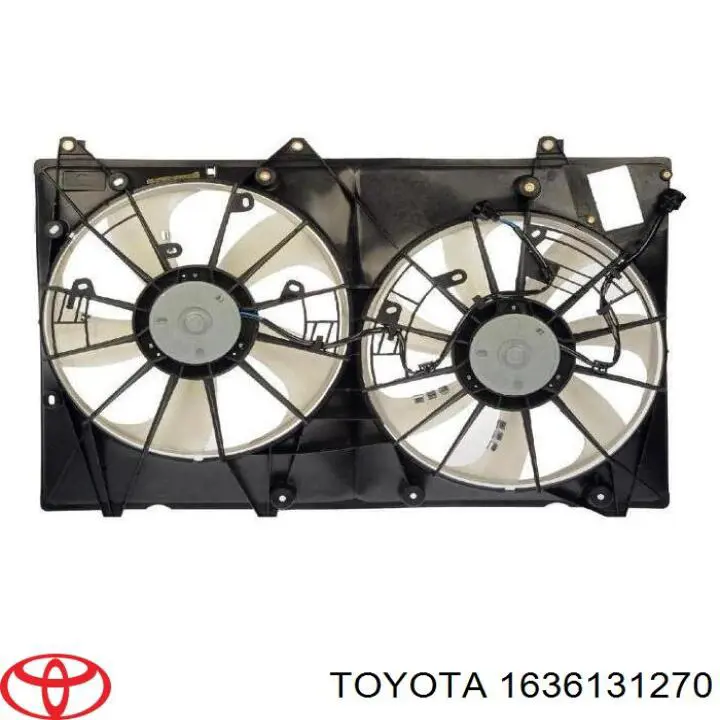 Вентилятор (крыльчатка) радиатора охлаждения правый Toyota 1636131270