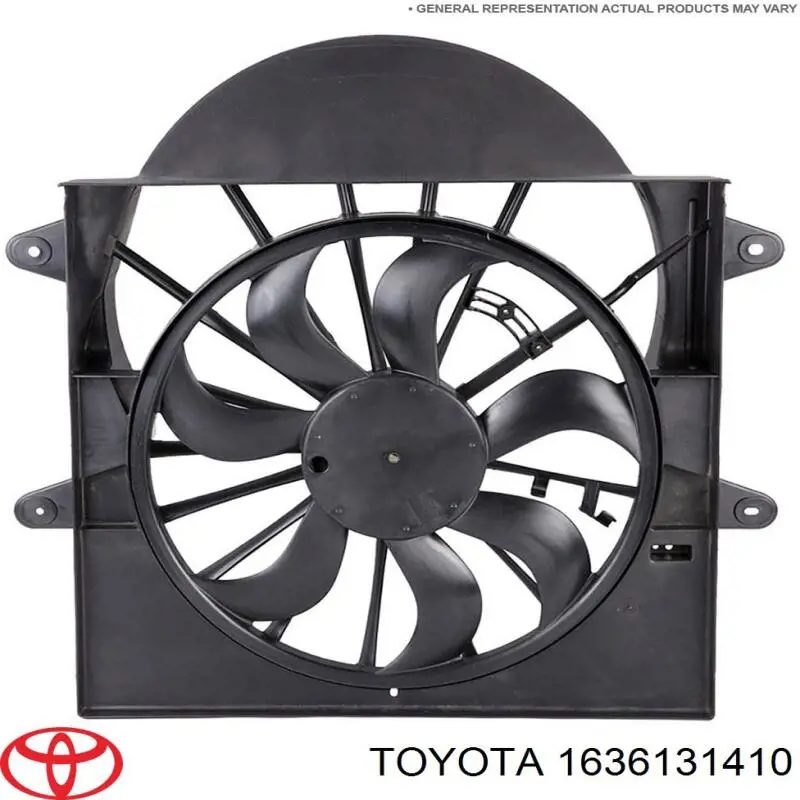 1636131410 Toyota ventilador (roda de aletas do radiador de esfriamento esquerdo)