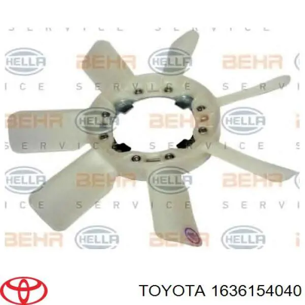 1636154040 Toyota ventilador (roda de aletas do radiador de esfriamento)