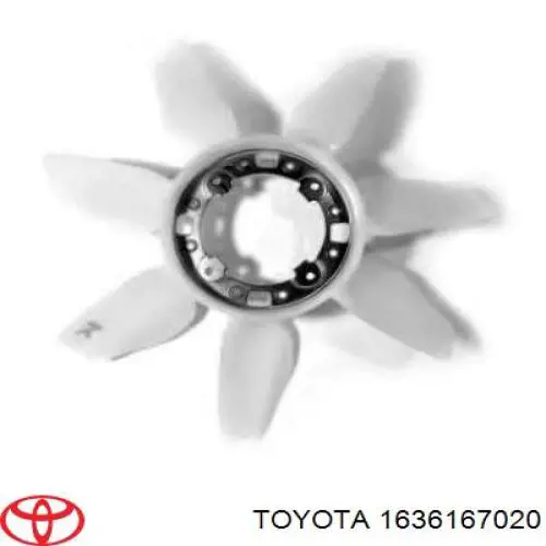 1636167020 Toyota ventilador (roda de aletas do radiador de esfriamento)