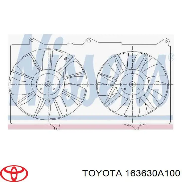 Мотор вентилятора системы охлаждения 163630A100 Toyota