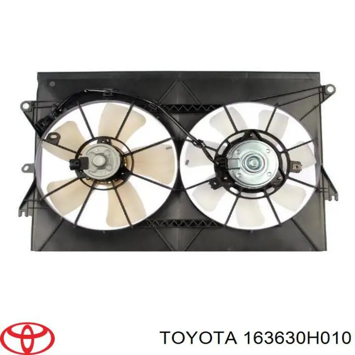 163630H010 Toyota мотор вентилятора системы охлаждения левый
