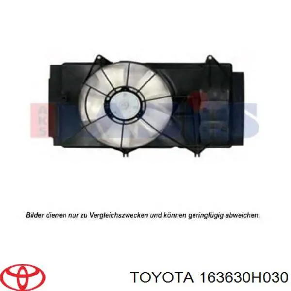 163630H030 Toyota мотор вентилятора системы охлаждения левый