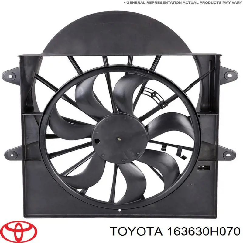 163630H070 Toyota мотор вентилятора системы охлаждения правый