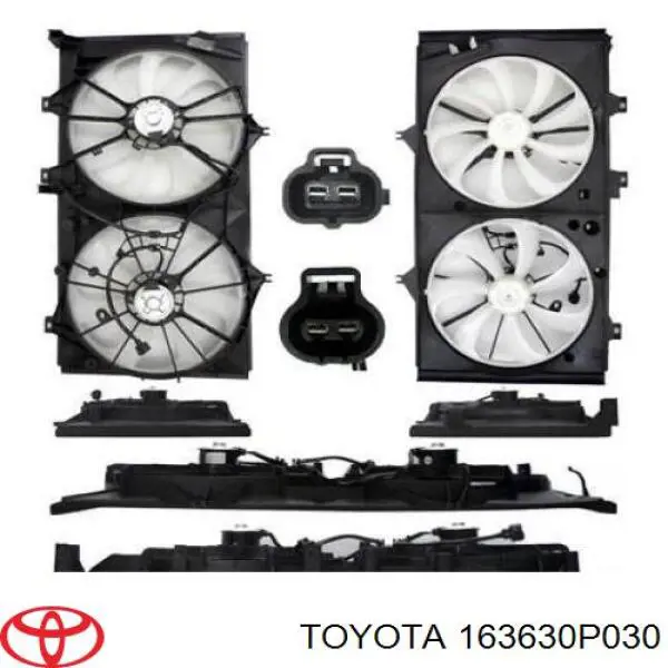 Купить 163630P030 Toyota Мотор вентилятора системы охлаждения правый