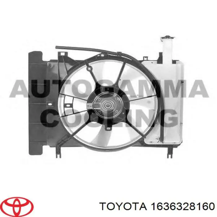 Мотор вентилятора системы охлаждения левый Toyota 1636328160