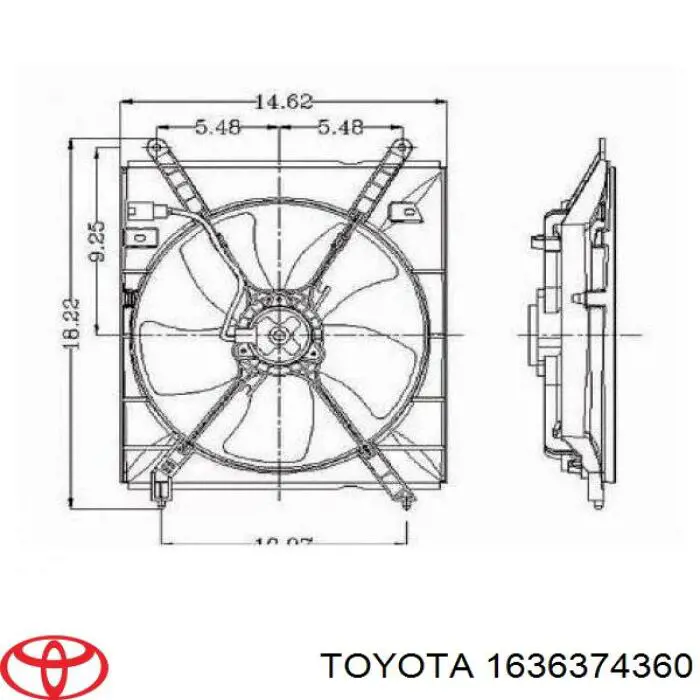 Мотор вентилятора системы охлаждения Toyota 1636374360 цена, от 43.03 USD