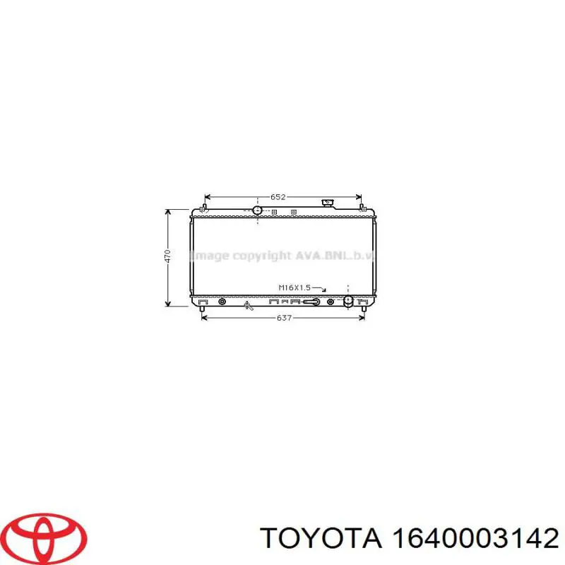 Радиатор 1640003142 Toyota