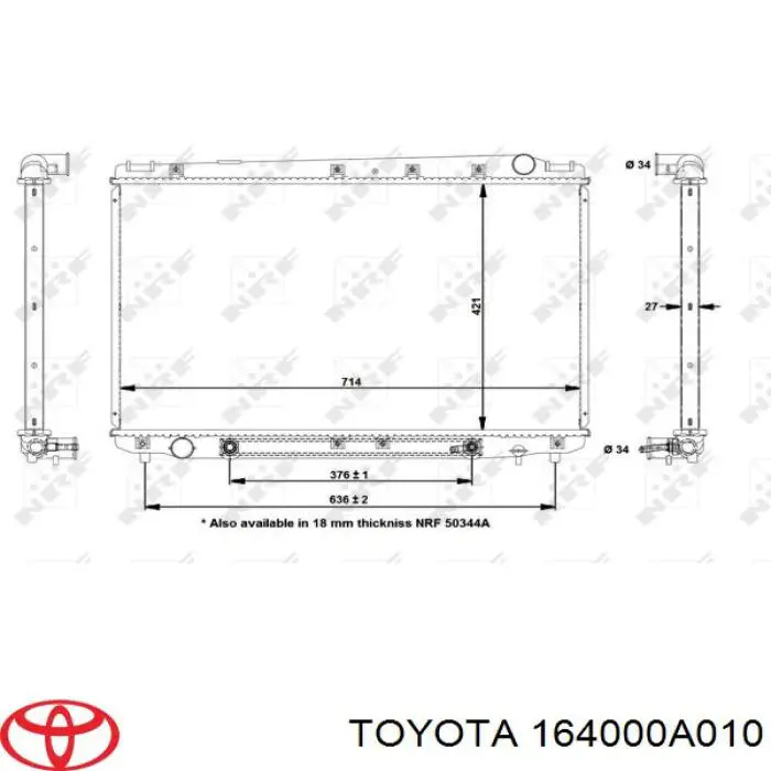 FP70A149KY Koyorad Радиатор основной